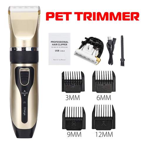 Professional Pet Cat Dog Hair Trimmer Animal Grooming Clippers Cat Cutter Pet Shaver USB Electric Clipper Hair Cutting Machine ► Photo 1/6