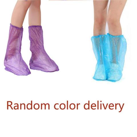 PE Shoe Cover Disposable Convenient Comfortable Clear Waterproof Anti-Slip Overshoe Boot Carpet Protectors Indoor Outdoor ► Photo 1/6