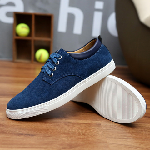 Spring/Autumn 2022 New Men Shoes Fashion Sneakers Casual Luxury Shoes Men Cow Suede Lace-up Low-cut High Quality Plus Size 38-49 ► Photo 1/6