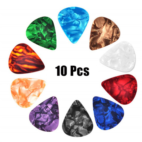 10 Pcs New Acoustic Picks Guitar Picks Plectrum Celluloid Electric Smooth Guitar Pick Accessories 0.46mm 0.71mm 0.81mm 0.96mm ► Photo 1/6