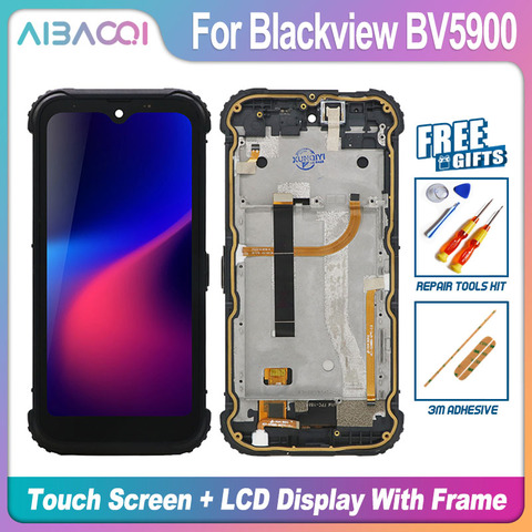 New Original 5.7 Inch Touch Screen+720x1520 LCD Display+Frame For Blackview BV5900 Phone ► Photo 1/5