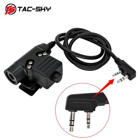 TAC-SKY PTT U94 new upgraded u94 ptt tactical headset walkie-talkie adapter Kenwood plug ptt tactical ptt u94 ► Photo 1/6