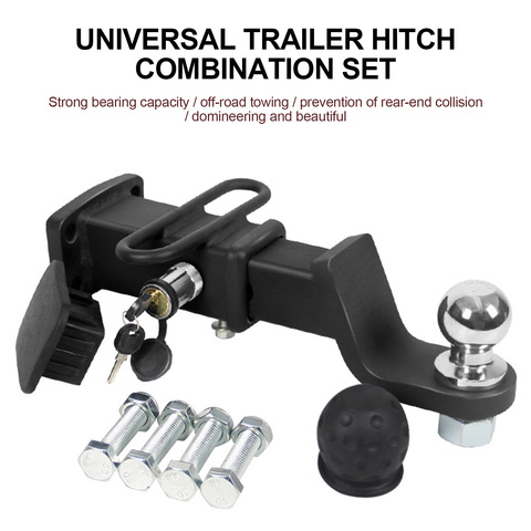 Universal Car Metal Tow Hook Drop Hitch Receiver Trailer Hook Towing Tools Adjustable Racing Ring Vehicle Towing Hook ► Photo 1/1