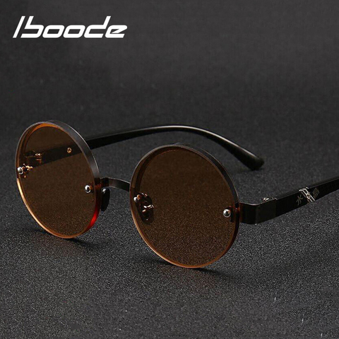 iboode Retro Round Anti-fatigue Reading Glasses Women Men Tea/Clear Lens Glass Reading Presbyopia Glasses Frame Diopter +1.0~4.0 ► Photo 1/6