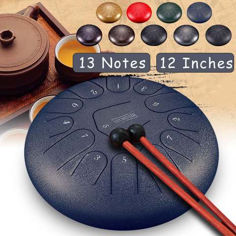 Steel Tongue Drum 12 Inch 13 Tone Tongue Drum Hand Tank Drums with  Drumsticks Carrying Bag Percussion Instruments Accessories - Price history  & Review, AliExpress Seller - Xiaoqian Music Store