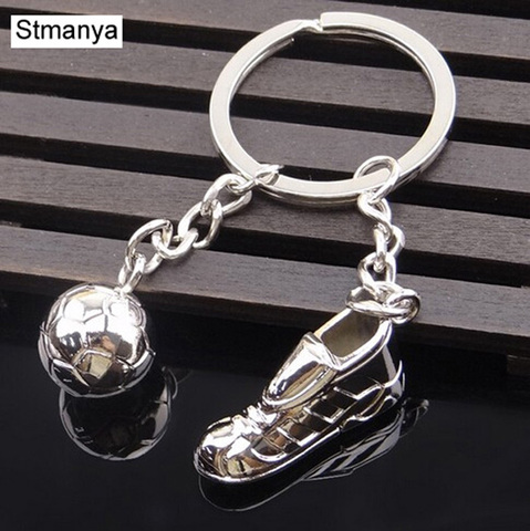 Fashion football Metal Keychain men gift Key chain Soccer Shoes and Football Car Key Ring Gift party Keychains Jewelry ► Photo 1/6