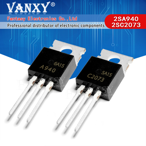 10PCS (5PCS 2SA940 + 5PCS 2SC2073 ) TO-220 A940 C2073  TO220 ► Photo 1/3