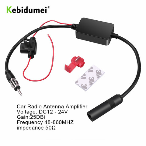 kebidumei Universal 12V Auto Car Radio FM Antenna Signal Amp Amplifier Booster For Marine Car Vehicle FM Amplifier 88-108MHz ► Photo 1/6