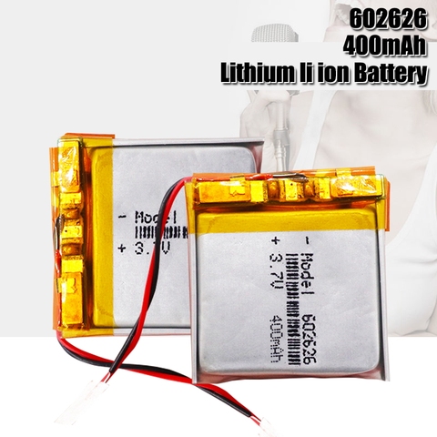 602626 400mah Lipo cells 3.7V Lithium Polymer Rechargeable Battery For MP3 MP4 GPS car recorder Bluetooth headset Toy batteries ► Photo 1/6