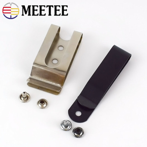 Meetee 2/5pcs 5.5/6.7cm Metal Belt Clips Hardware Buckle Hook for Pockets Wallet Key Hooker DIY Accessories Silver Black BF219 ► Photo 1/6