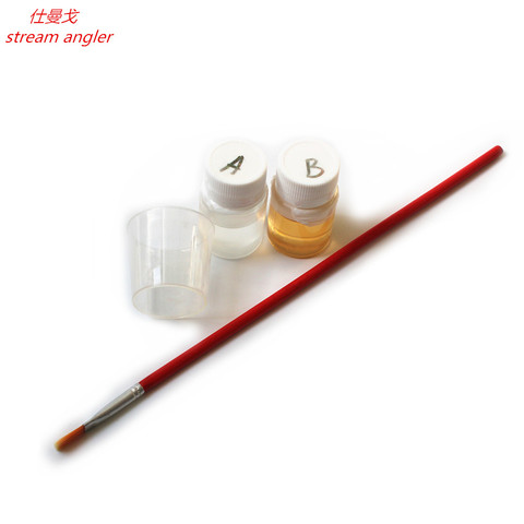 stick rod guide ring AB glue with counting cup and small brush fishing rod ring reel seat accessories ► Photo 1/4