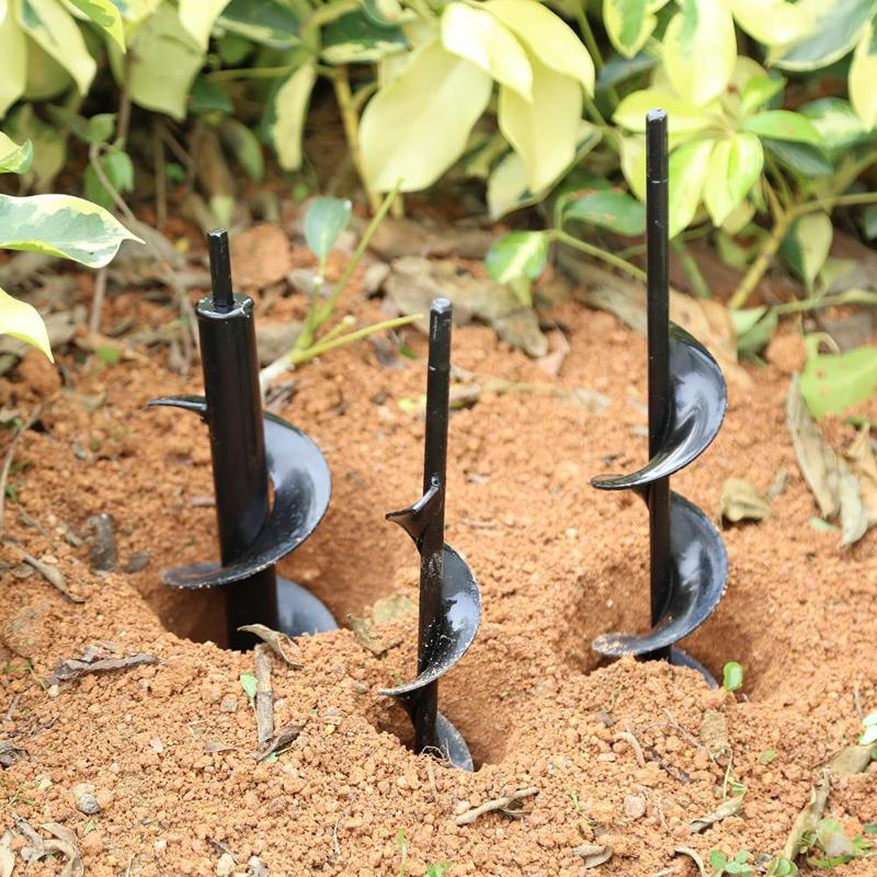 Earth Auger Spiral Drill Bit Fence Hole Digger Tool Borer For Garden Planting US 