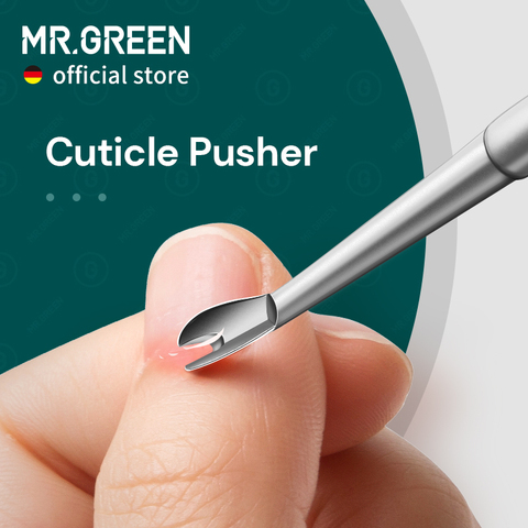 MR.GREEN Cuticle Remover Dead Skin Pusher Surgical Grade Stainless Steel Nail Art Manicure Tools Scraper Nail Cleaner Trimmer ► Photo 1/6