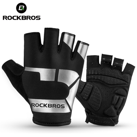 ROCKBROS Cycling Gloves Shock Absorption Breathable Bicycle Gloves Anti-slip Comfortable Fashion Printing Outdoor Sports Gloves ► Photo 1/6