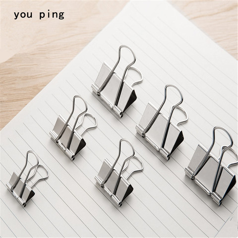 15mm 19mm 25mm 32mm 41mm 51mm Platinum Clamp Paper  Binder Clips Bookmark Clips Memo Clip Student School Office Supplies ► Photo 1/6
