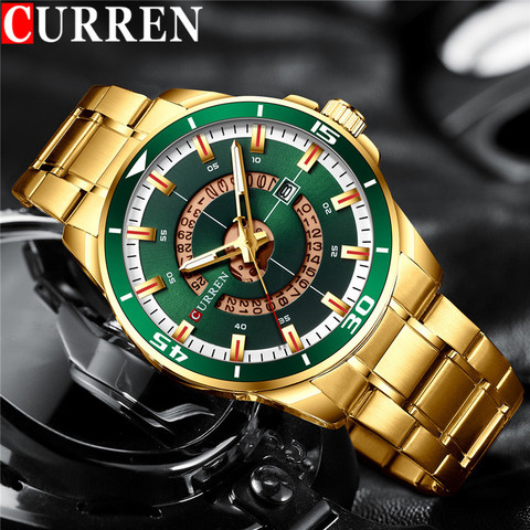 CURREN Sport Men Watch Top Brand Luxury Gold Military Business Waterproof Male Clock Stainless Steel Quartz Man Wristwatch 8359 ► Photo 1/6