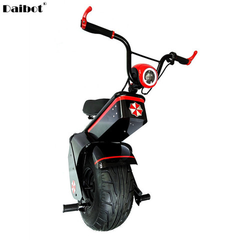 Electric Scooter 1500W One Wheel Self-balancing Scooter Motorcycle Seat 110KM 60V Electric Monowheel Scooter 18 Inch Wide Wheel ► Photo 1/6