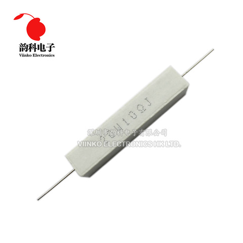 2pcs 20W 5% Cement Resistor Power Resistance 0.1 ~ 10K 0.1R 0.5R 10R 50R 0.22 0.33 0.5 1 2 5 8 10 20 22 30 50 100 1K 1.5K 2K ohm ► Photo 1/3