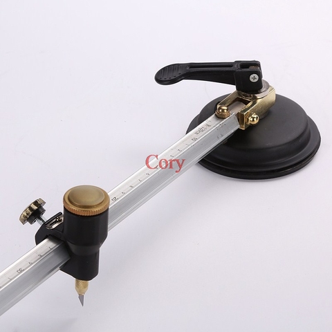 1PC Adjustable Compasses Type Glass Circle Circular Cutter 40cm Max. Round Dia for both hobbyists and professional glass cutters ► Photo 1/5