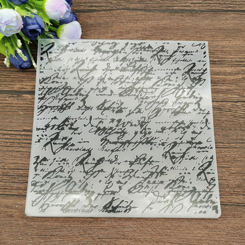 Handwritten text Flower print DIY Plastic Embossing Folders for DIY Scrapbooking Paper Craft/Card Making Decoration Supplies ► Photo 1/5