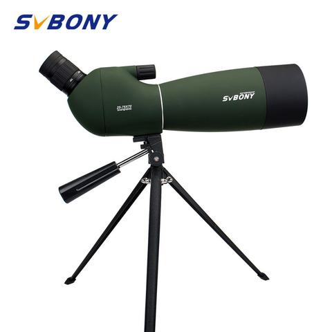 SVBONY 25-75x70mm Spotting Scope SV28 Telescope Continuous Zoom BK7 Prism MC Lens Waterproof Hunting Monocular +Tripod F9308B ► Photo 1/6