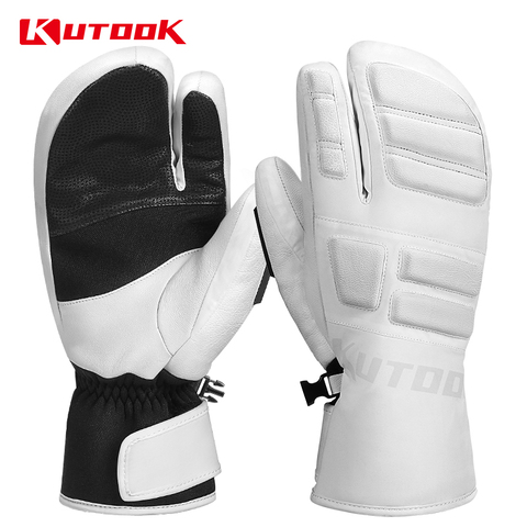 KUTOOK Winter Ski Gloves Thermal Warm Snow Snowmobile Snowboard Mittens Waterproof Men Women Sport Skiing Protective Accessories ► Photo 1/6