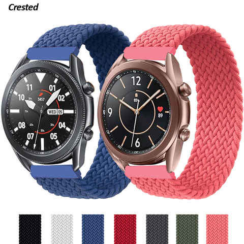 20mm/22mm Braided Solo Loop Band for Samsung Galaxy watch 3/46mm/42mm/active 2/Gear S3 bracelet Huawei watch GT/2/2e/Pro strap ► Photo 1/6