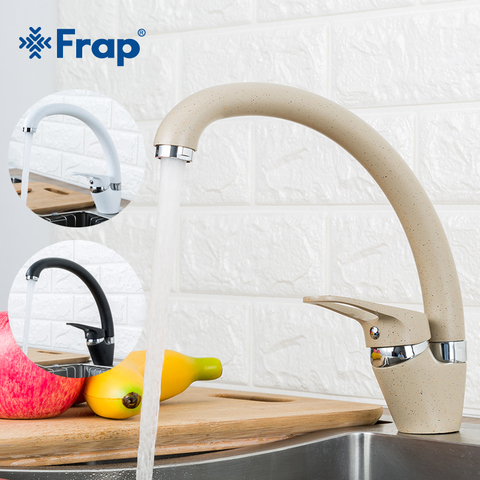 FRAP Kitchen Faucet modern 4 color top quality kitchen sink faucet water mixer deck mounted brass faucet saving water tapware ► Photo 1/6