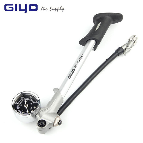 GIYO GS-02D High-pressure Air Shock Pump For Fork Rear Suspension Cycling Mini Hose Air Inflator Schrader Bicycle Fork  179mm ► Photo 1/6