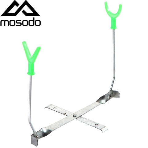 Mosodo Winter Ice Fishing Rod Holder Bracket Sturdy Red Green Metal Foldable Carp Pod Rod Stand Rack Adjustable Support ► Photo 1/6