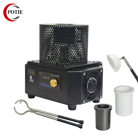 5 Mins High Speed 1KG Desktop Small Induction Melting Furnace 1600 Degree Metal Recycling ► Photo 1/6