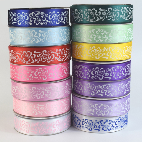 10yards 25mm White Silver Hot Stamping Foil Stain Ribbon for Hairbow DIY Card Gift Box Wrapping Party Home Decorative Ribbons ► Photo 1/6