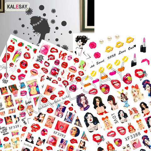 2022 New Fashion 3D Nail Sticker Fpr Nails Manicure Back Glue Decals Nail Art Stickers for Design Foil Popular Girl Decoration ► Photo 1/6