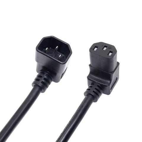 IEC 320 C14 to C13 Cord, male to female Dual Down/ Up Angle Right Angle Power Cable ► Photo 1/6