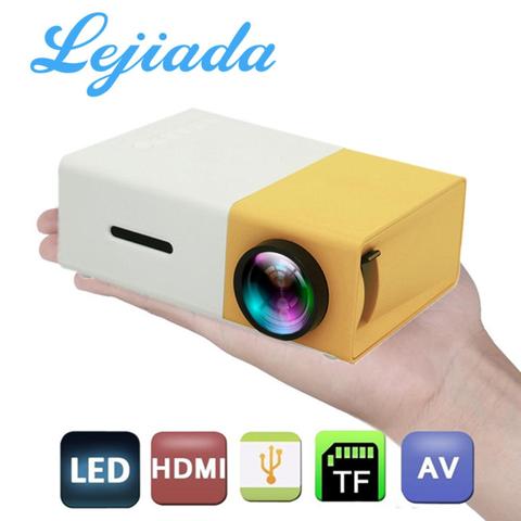 LEJIADA HOT YG300 Pro LED Mini Projector 1080P Full HD Supported HDMI USB AV TF PS4 Portable Projector Home Media Player ► Photo 1/6