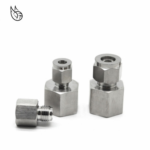 304 SS Stainless Steel Pipe Connector 6-12mm Pipe OD to 1/8