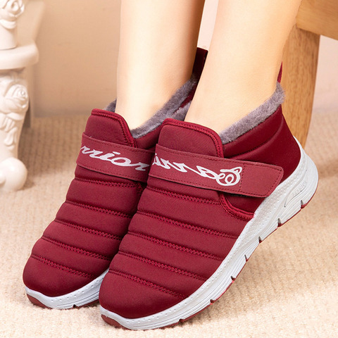 Women's Flat Shoes Winter Sneakers For Women Platform Non-slip Ankle Boots Ladies Cotton Shoes Warm Slip on Female Footwear 2022 ► Photo 1/6