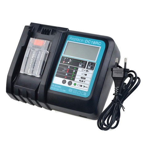 DC18RC Li-Ion Battery Charger 3A Charging For Makita 14.4V 18V Bl1830 Bl1430 Dc18Rc Dc18Ra Electric Power DC18Rct Charge ► Photo 1/5