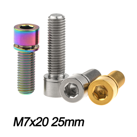 Xingxi  M7 x 20 25mm Titanium Ti Bolt Cylindrical Head Screws with Washer Bike Screw Bike Accessories ► Photo 1/6