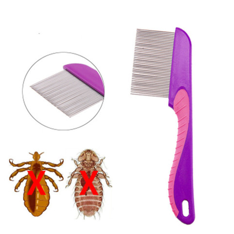head lice remover hair Comb Stainless Steel Nit Head Hair Lice Comb Metal Fine Toothed Flea Flee With Handle Hairbrush Tools ► Photo 1/6