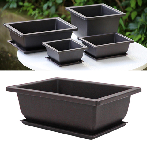 Imitation Purple Sand Trays For Flower Pots Corrosion Resistant Breathable Square And Rectangular Plastic Flower Bonsai Plant ► Photo 1/6