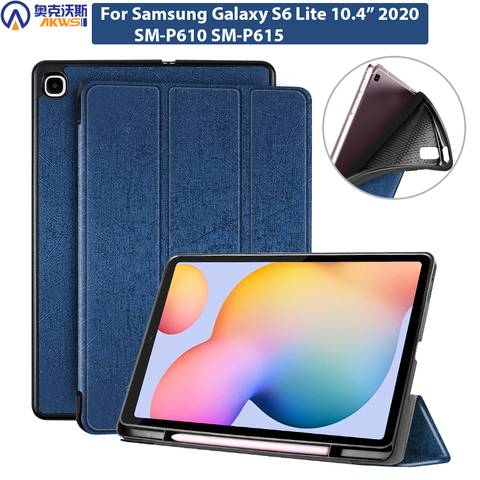 Pencil Case for Samsung Galaxy Tab S6 Lite 10.4 SM P610 SM P615 Pencil Holder Case Cover Soft TPU Protective Shell /skin ► Photo 1/6