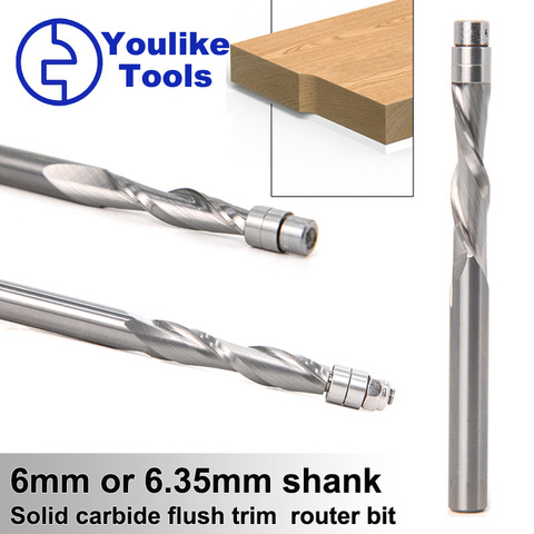 Wood milling cutters woodworking tools cnc Router Bit Milling cutter for wood carbide-tipped cutter end mill 1/4 shank ► Photo 1/6