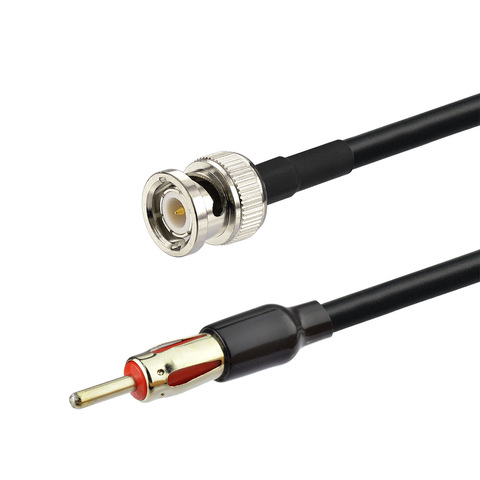 Superbat BNC Plug to AM/FM Male Motorola Plug - Car Radio Antenna Connector Adapter RG58 Coaxial Extension Cable 12