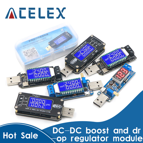 DC-DC CNC USB buck-boost power supply voltage regulator module 5V to 3.3V 9V 12V 24V desktop power module ► Photo 1/6