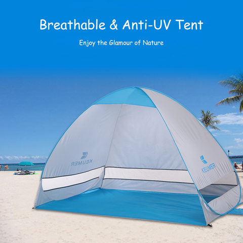 Outdoor Automatic Tent Instant Pop up Camping Tent Portable Travel Beach Tent Anti UV Shelter Fishing Hiking Picnic Silver X88B ► Photo 1/6