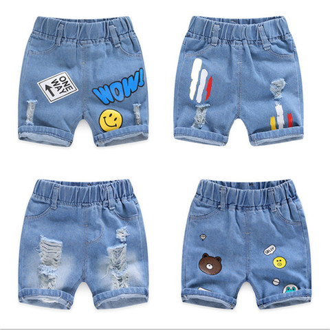 Baby Boy Shorts Jeans 2022 Summer Boys Printing Denim Cotton Casual Kids Short Pants For Children Trousers 2-8Years Clothing ► Photo 1/6