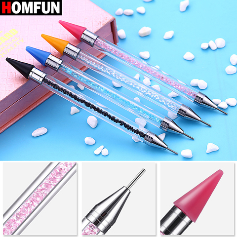 HOMFUN DIY Diamond Painting Pen Tool Accessories Rhinestones Pictures Double Head Diamond Embroidery Point Drill Pen Gift ► Photo 1/6
