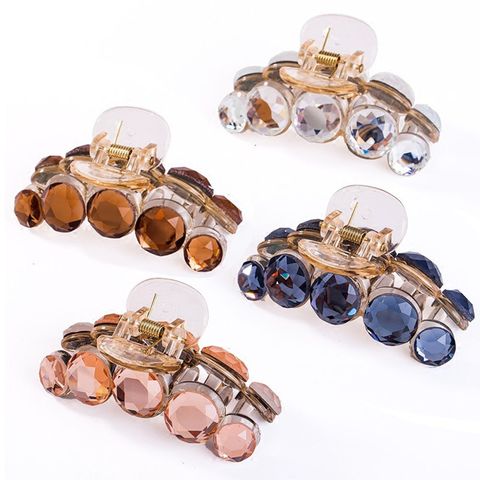 2022 Women Girls Women Resin Barette Top Gripper Crystal Rhinestone Pearl Plastic Hair Claws Hair Accessories ► Photo 1/6