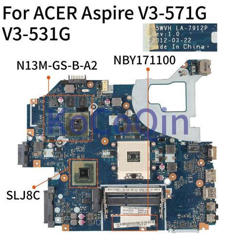 KoCoQin Q5WVH LA-7912P Laptop motherboard For ACER Aspire V3-571G V3-531G Mainboard NBY171100 N13M-GS-B-A2 ► Photo 1/6